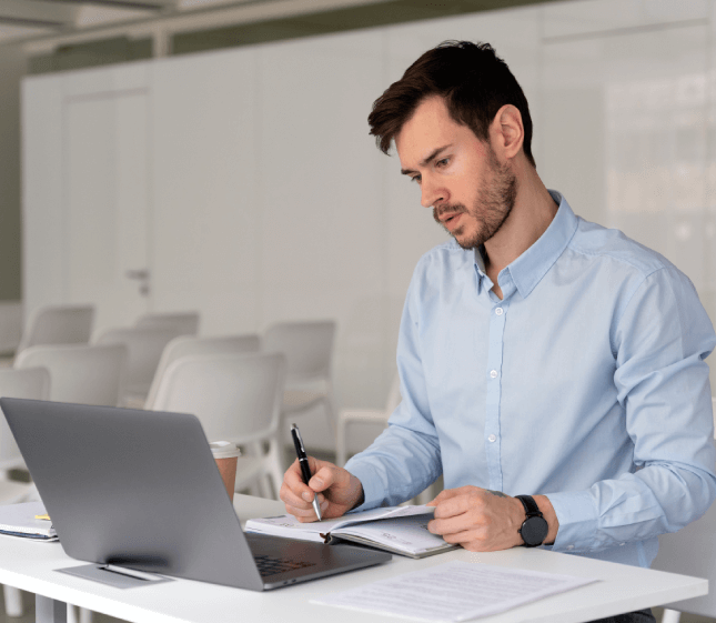 A customer reviewing their free quote for Houston based certified translation for legal docs like Divorce Certificates.