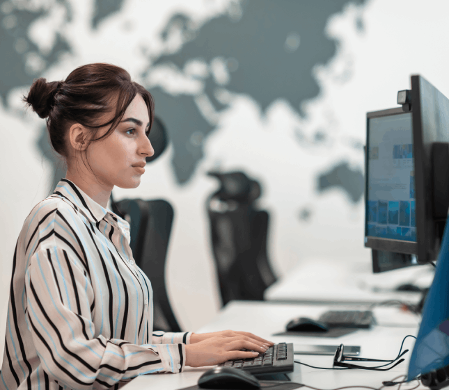 A client fills out an online request for a free certified quote for Spanish Translation Services in Houston at the Houston.